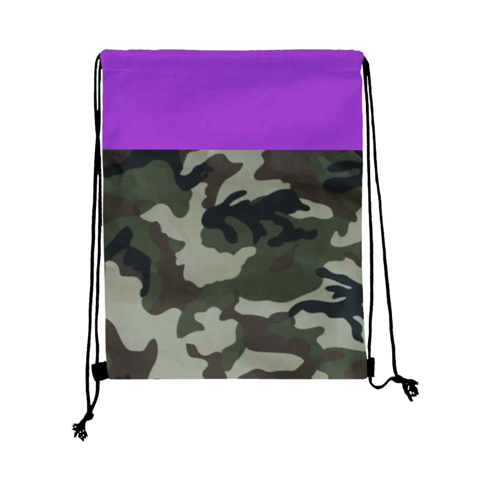 Colored Camo Drawstring Tote Bags view 5