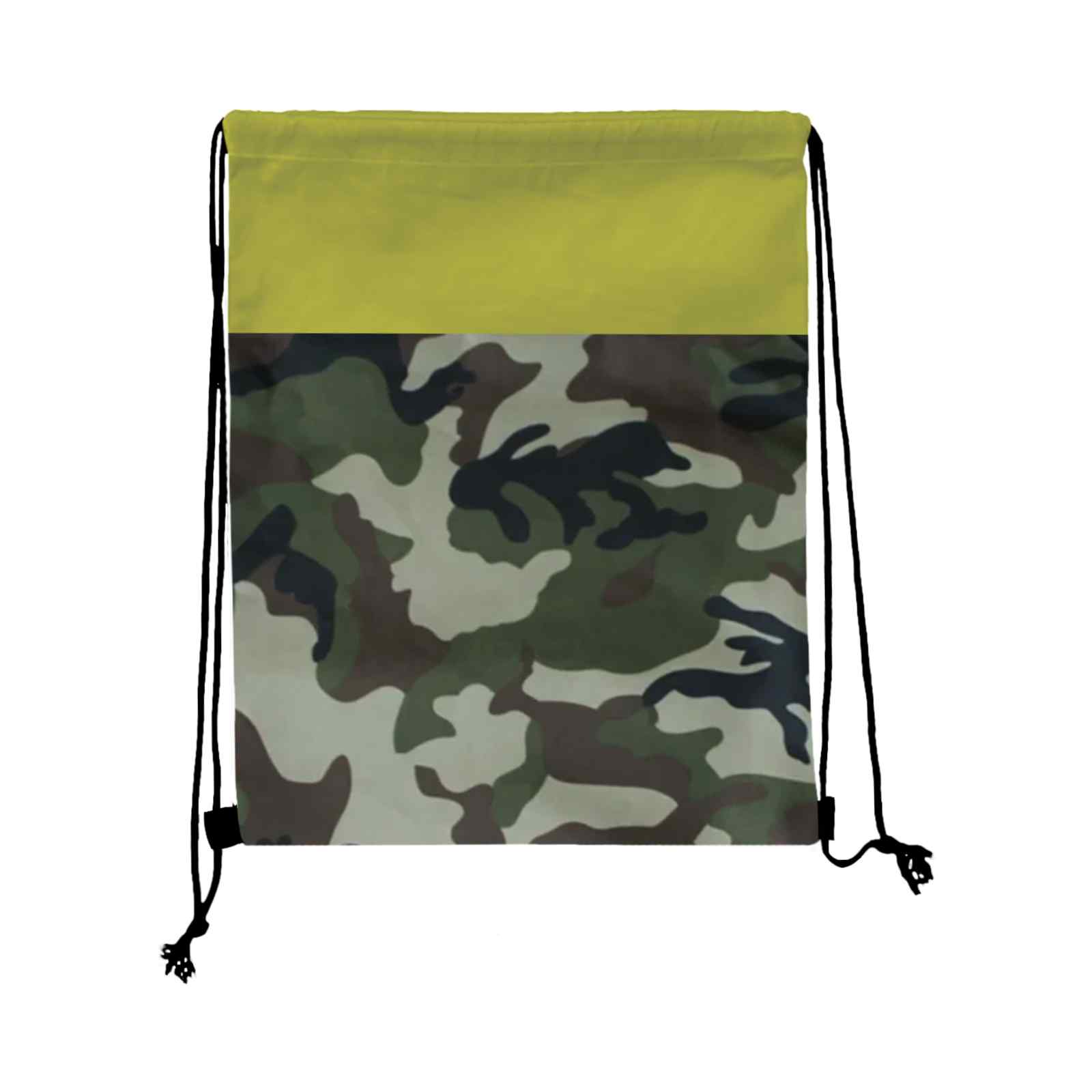 Colored Camo Drawstring Tote Bags view 7