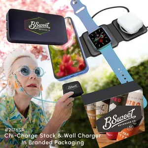Chi-Charge Stack and Wall Charger In Branded Packaging