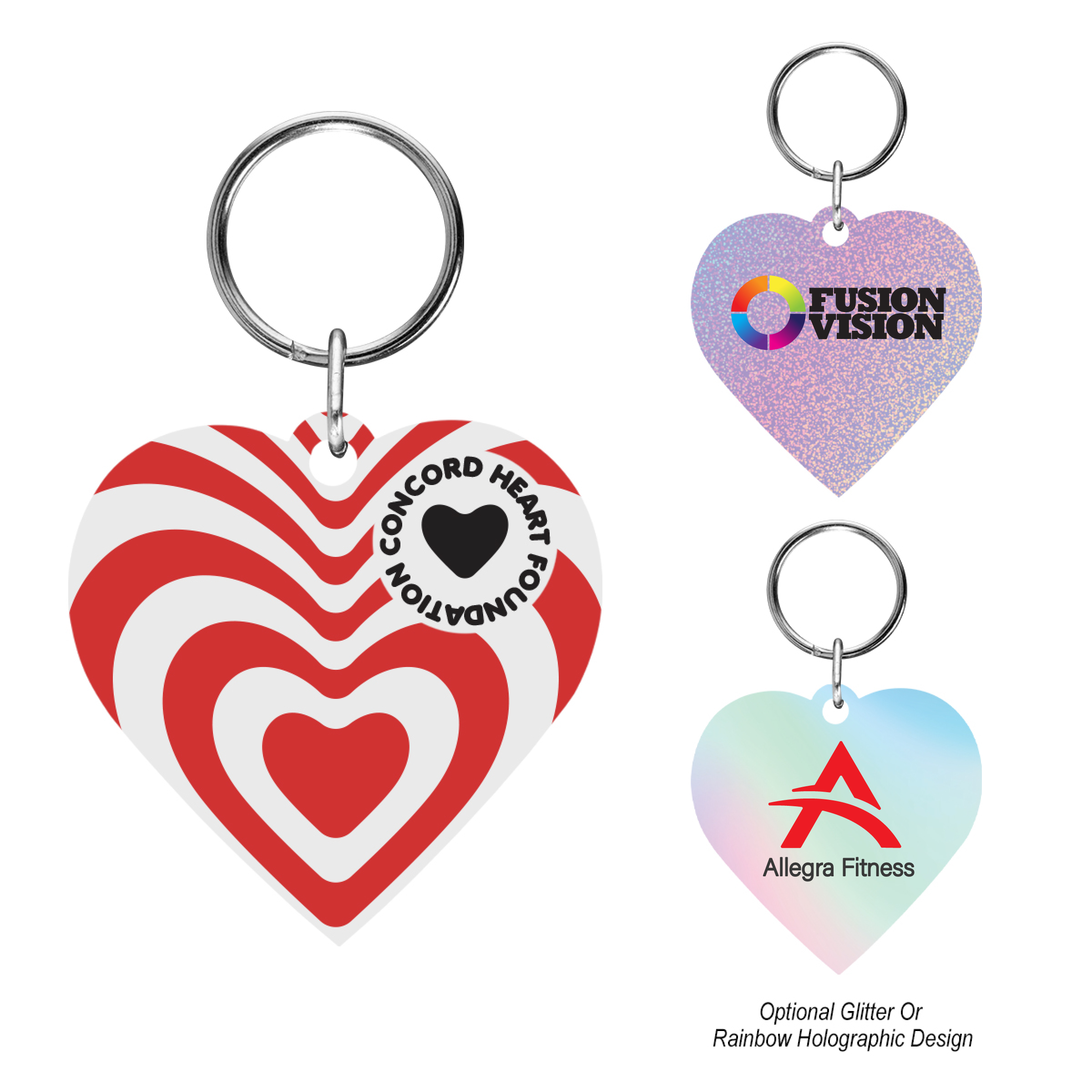 Acrylic Key Tag - Heart