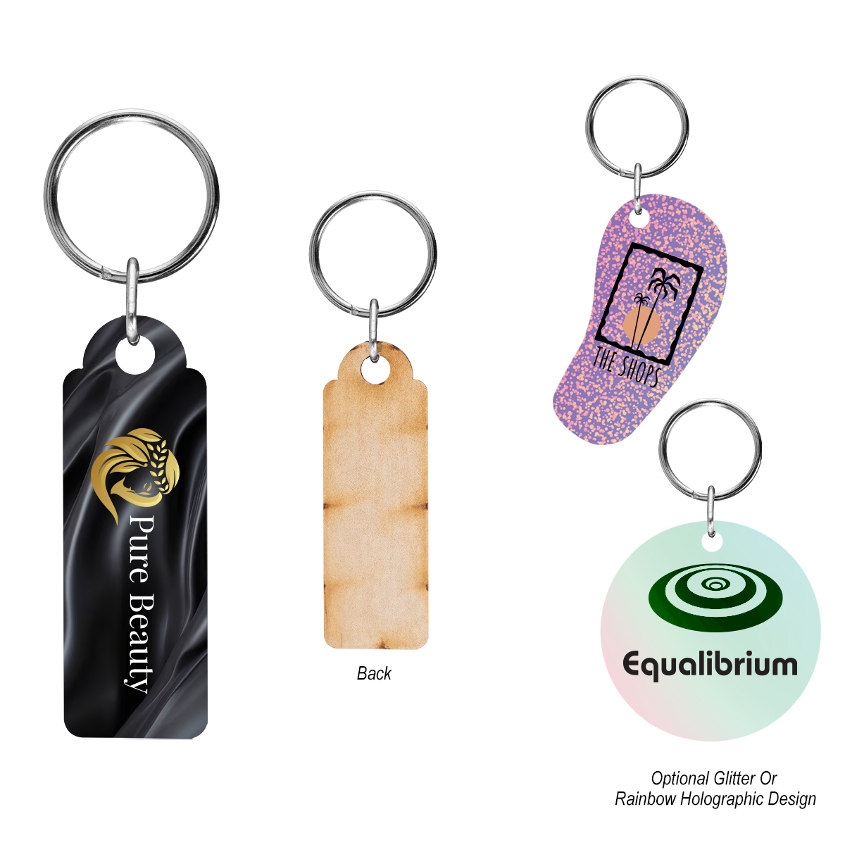 Full Color Wood Key Tag - 3"