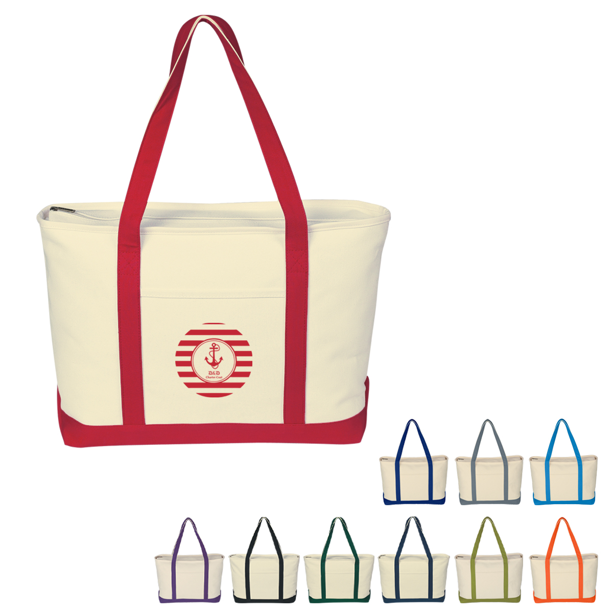 Large Starboard 24 oz. Cotton Canvas Tote Bag