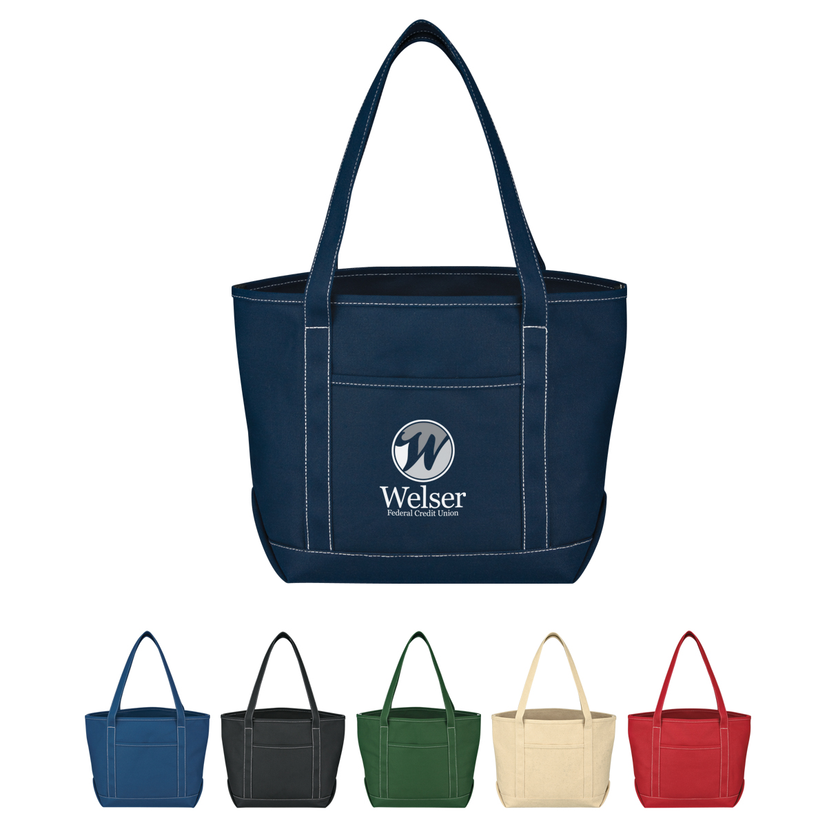 Medium 24 oz. Cotton Canvas Yacht Tote Bag