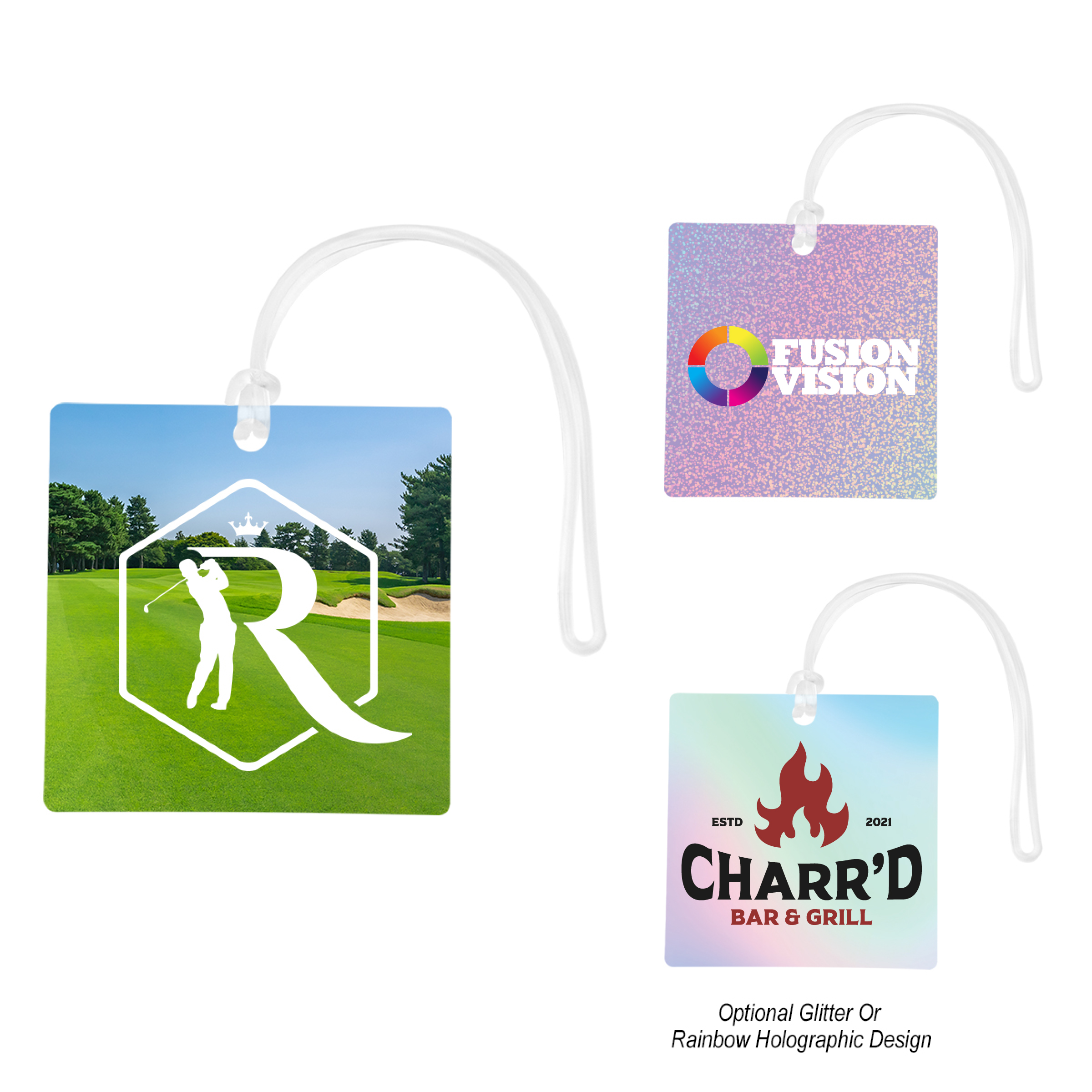 Acrylic Luggage Tag - 4" Square