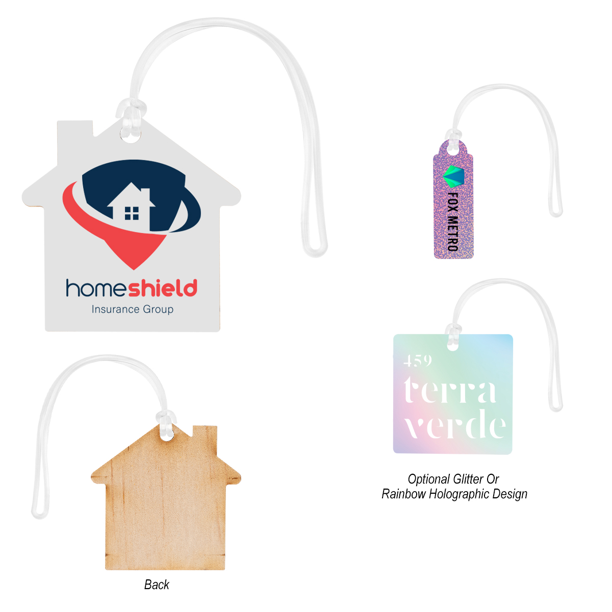 Full Color Wood Luggage Tag - 4"