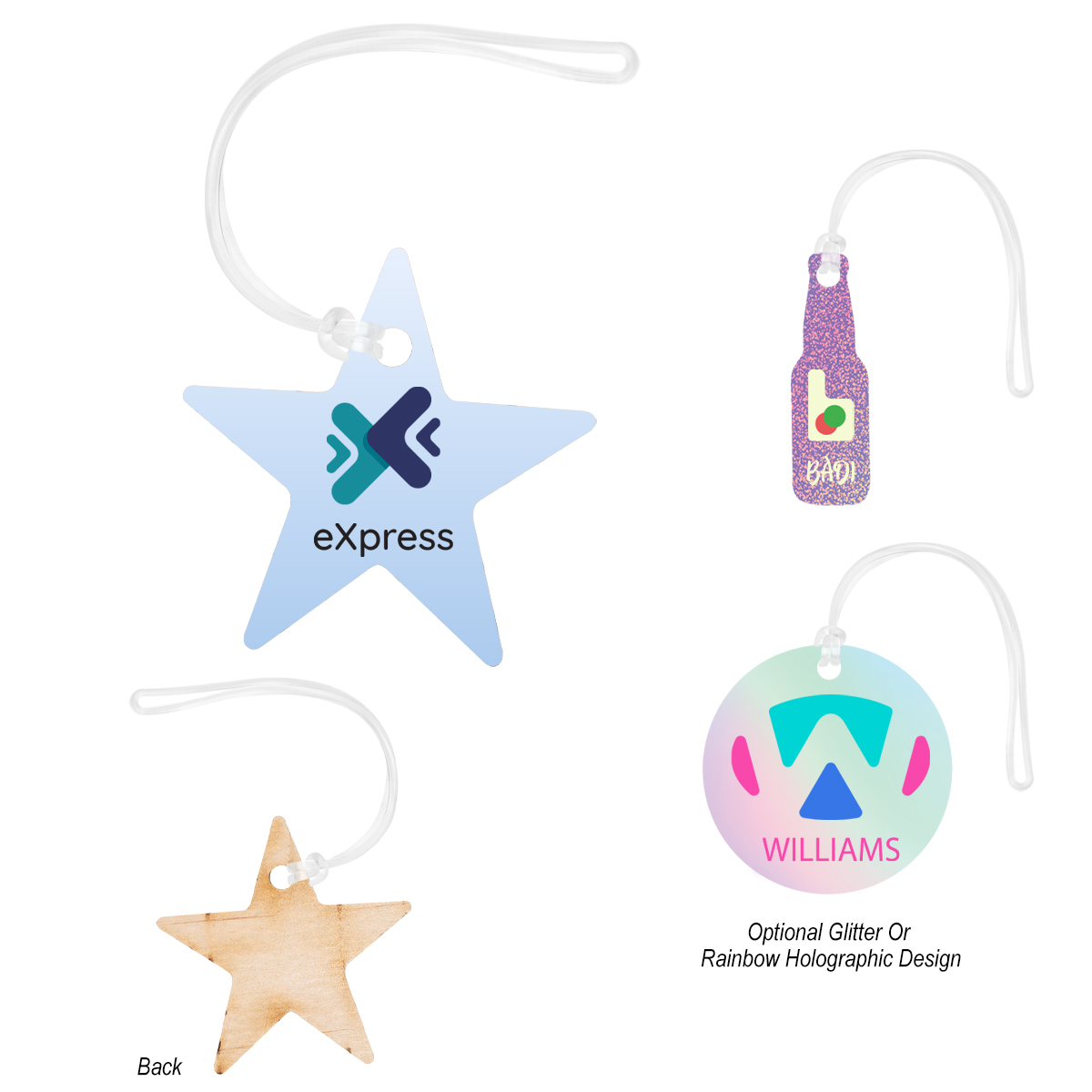 Full Color Wood Luggage Tag - 5"