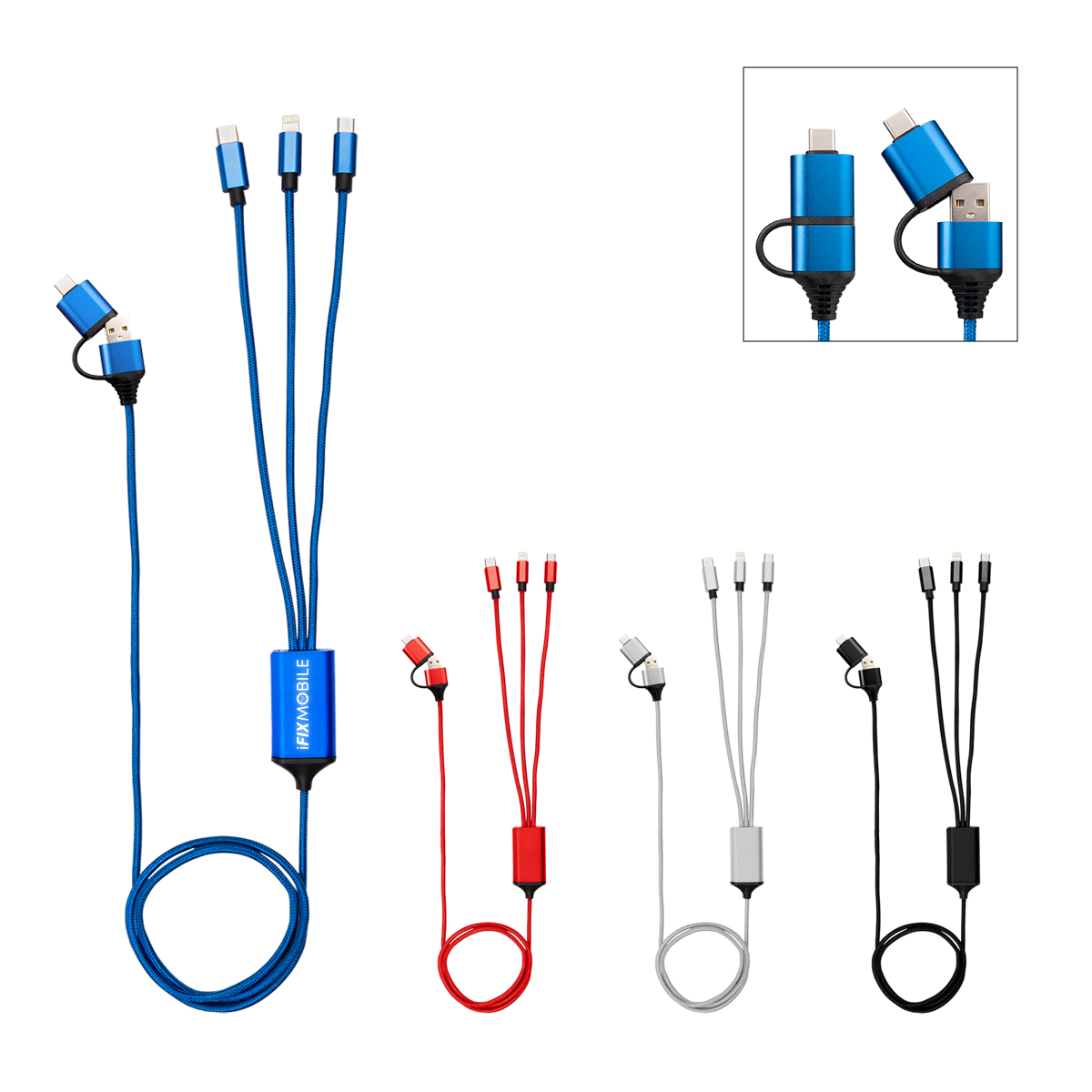 3-Ft 4-in-1 Charging Cable 2.0