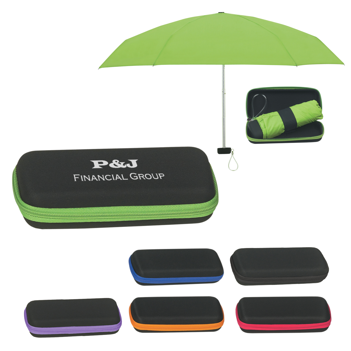 37" Arc Telescopic Folding Travel Umbrella