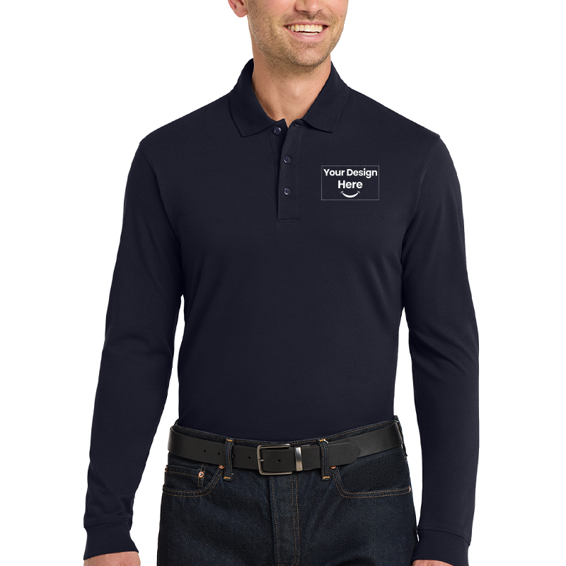 Port Authority EZCotton Long Sleeve Polo. K8000LS