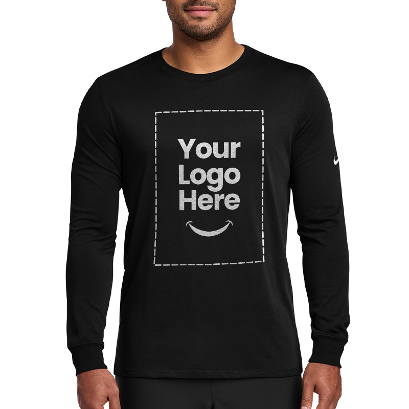 Nike Dri-FIT Cotton/Poly Long Sleeve Tee. NKBQ5230