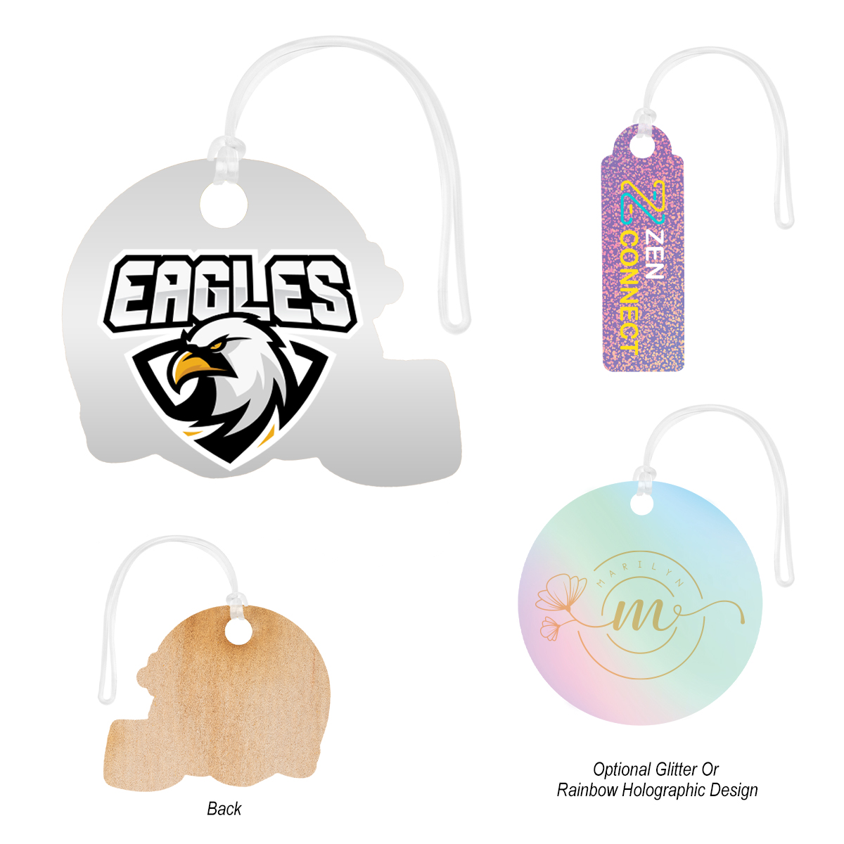 Full Color Wood Bag Tag - 9"