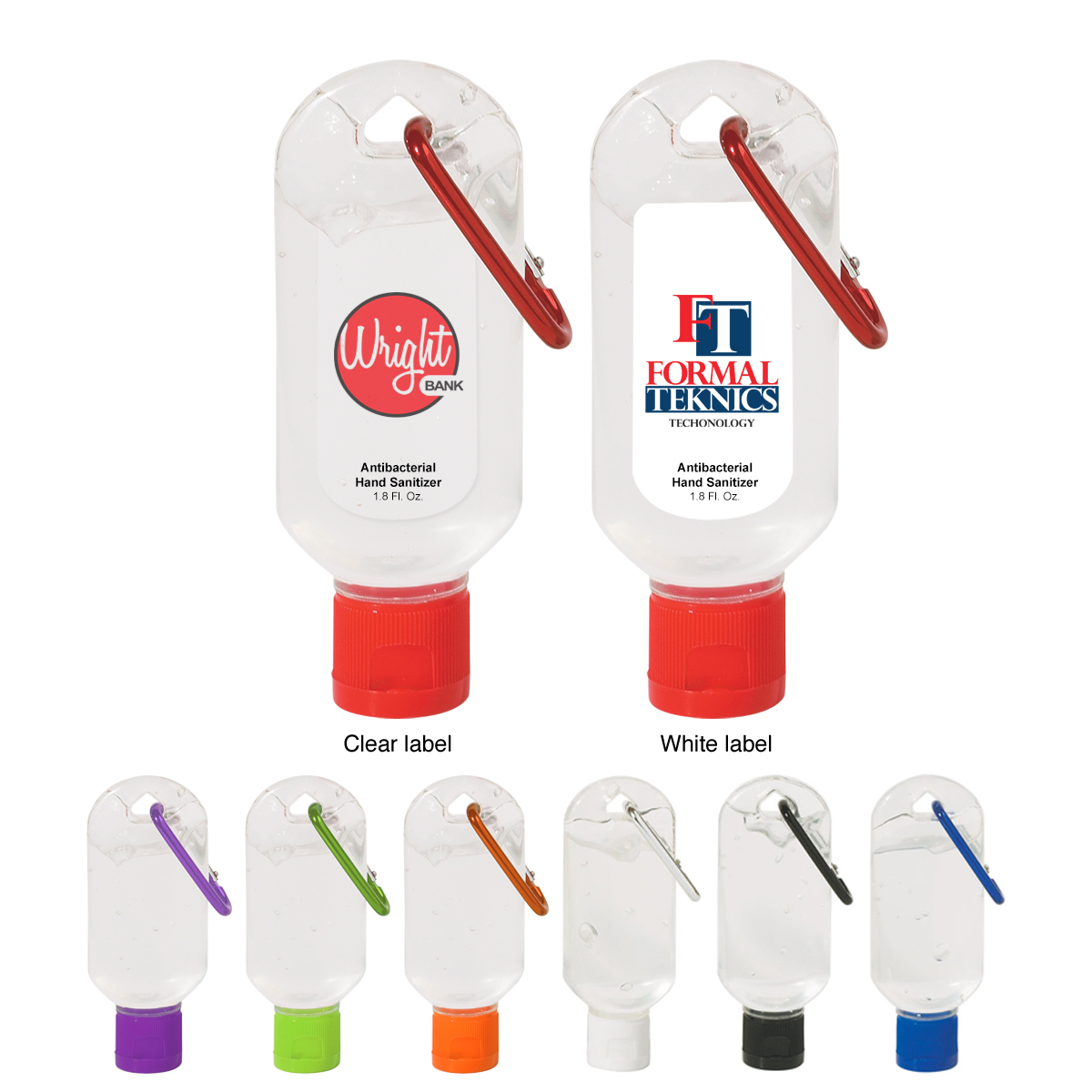 1.8 oz Hand Sanitizer with Carabiner