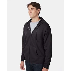 Unisex EcoSmart® Full-Zip Hooded Sweatshirt - P180 view 4