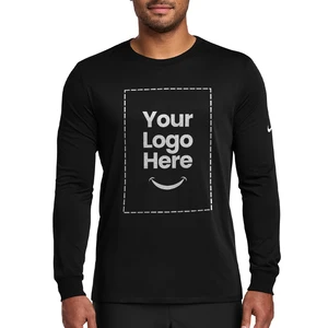 Nike Dri-FIT Cotton/Poly Long Sleeve Tee. NKBQ5230