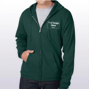 Unisex EcoSmart® Full-Zip Hooded Sweatshirt - P180