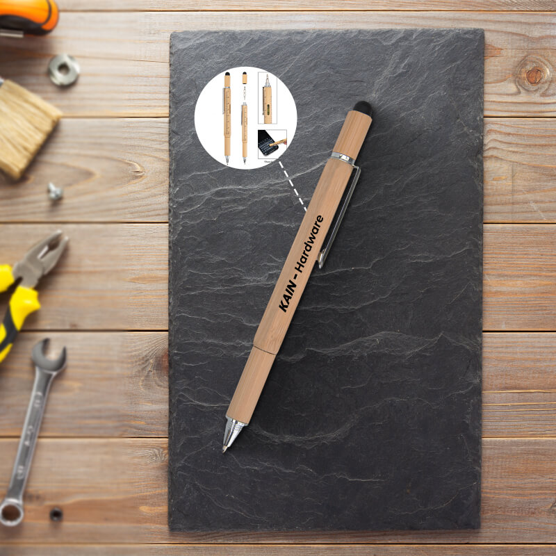 Bamboo Multi-Function Tool Pen