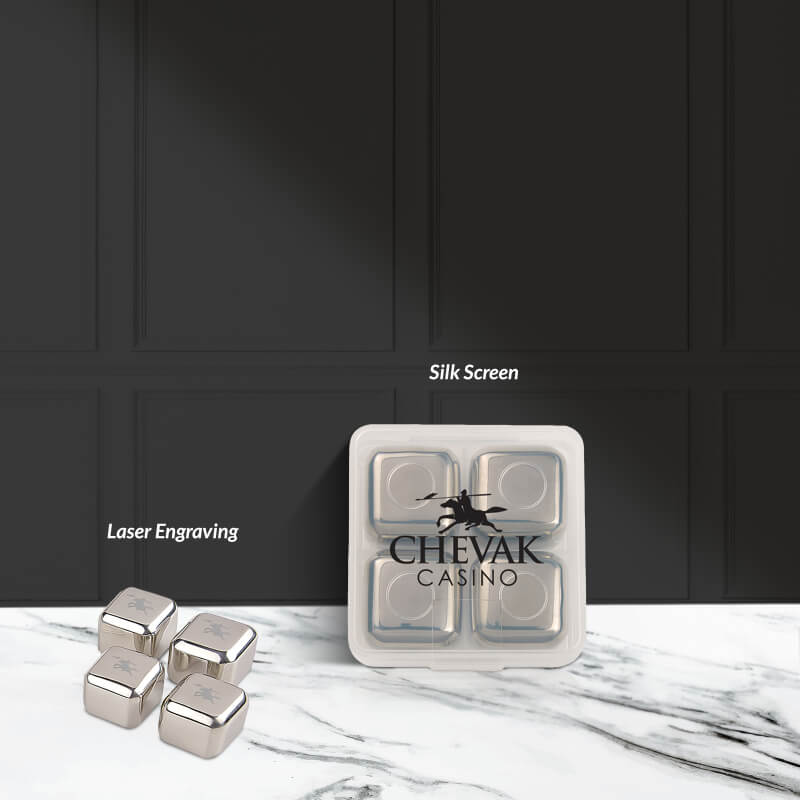 Stainless Steel Ice Cubes In Case