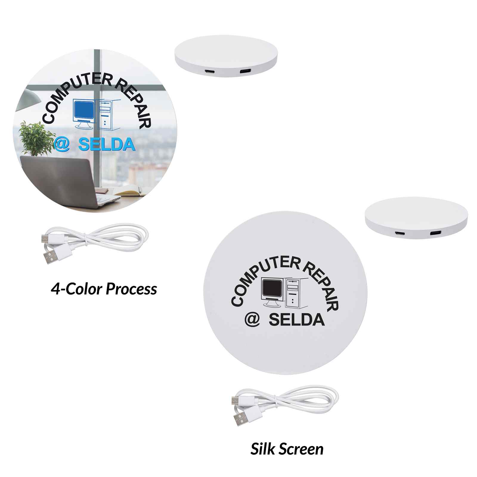 Power Balance Wireless Charging Pad USB Hub