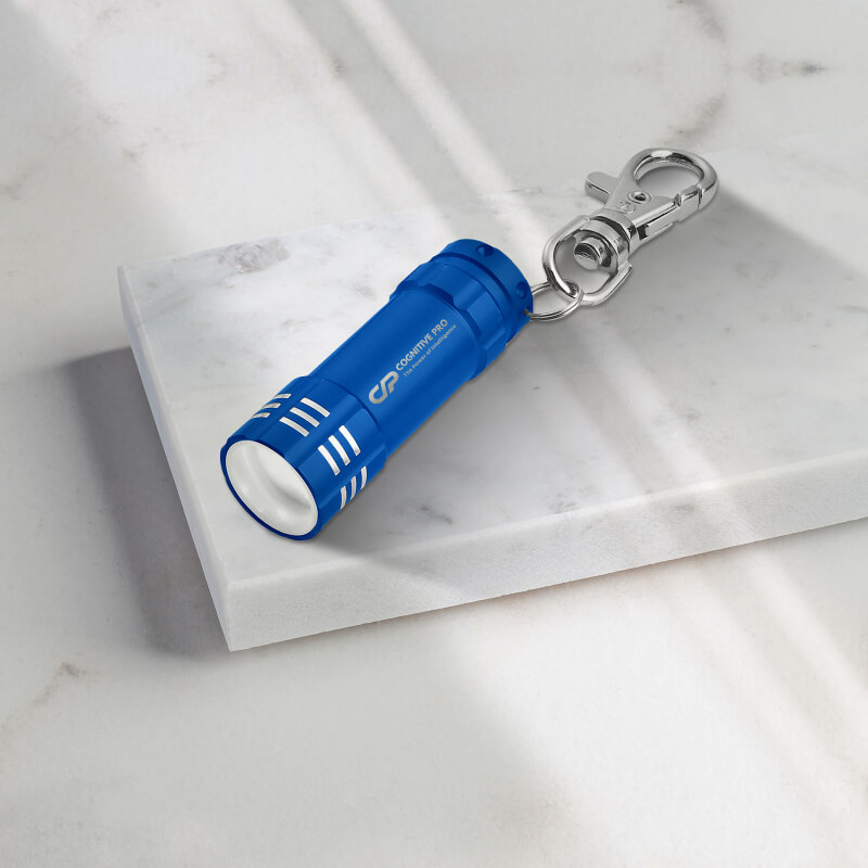 Mini Aluminum LED Flashlight With Key Clip