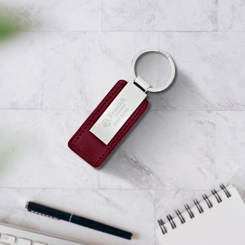 Leatherette Key Tag