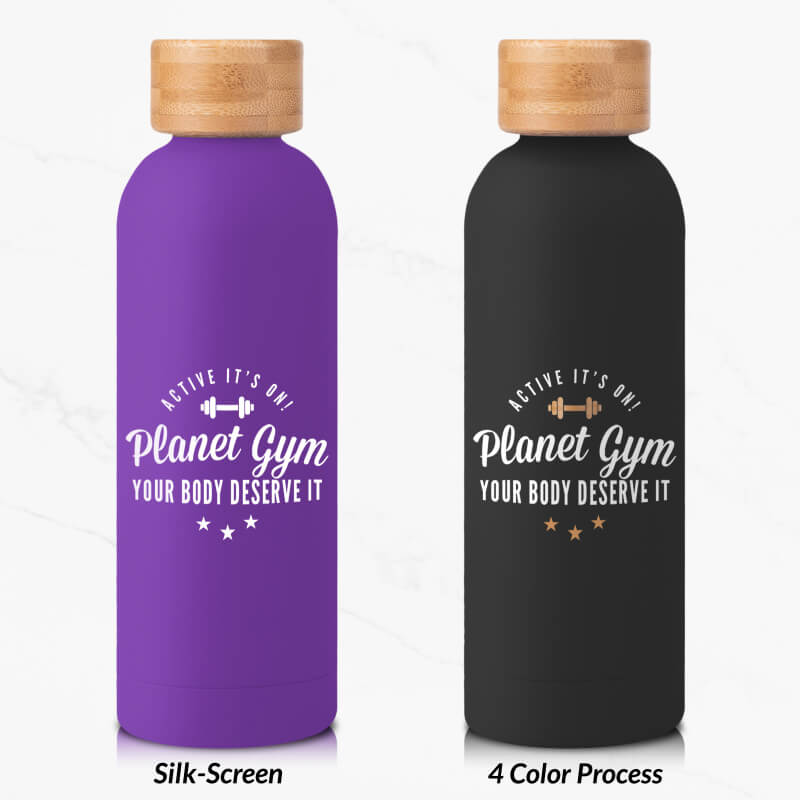 17 Oz. Blair Stainless Steel Bottle With Bamboo Lid