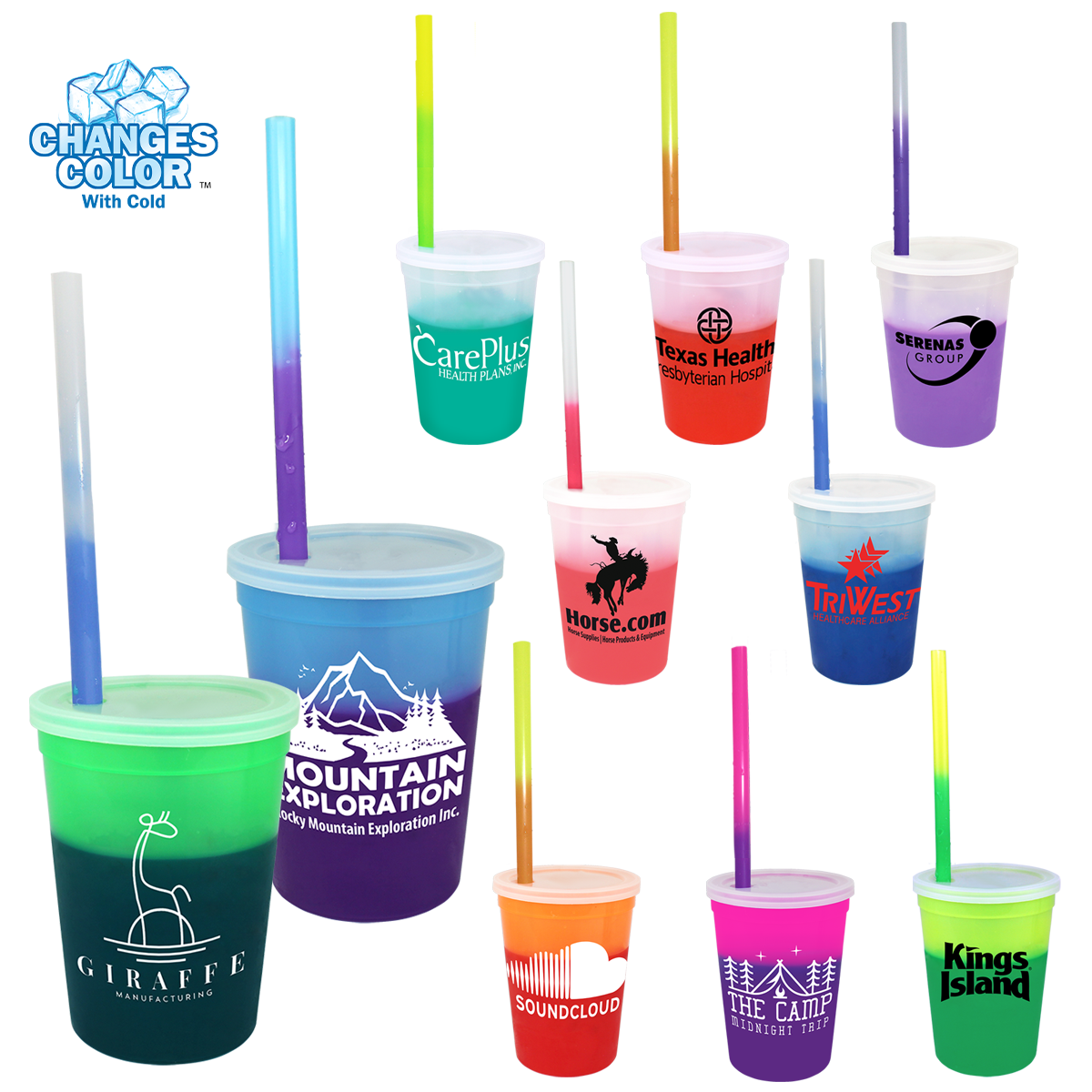 Mood™ 12 oz. Stadium Cup/Straw/Lid Set