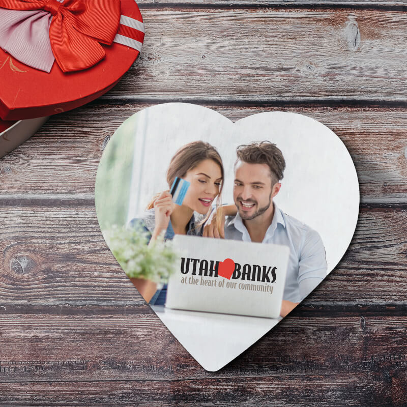 Heart Shaped Dye Sublimated Jar Opener or Gripper