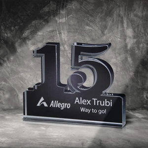 Freestanding 15 Year Anniversary Award