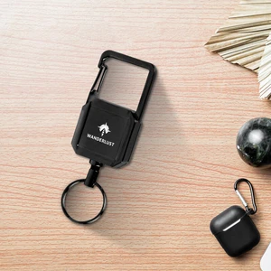 Badge Reel Keychain With Carabiner