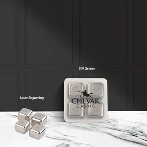 Stainless Steel Ice Cubes In Case