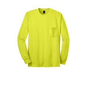 Gildan - Ultra Cotton 100% US Cotton Long Sleeve T-Shirt with Pocket. 2410 view 13