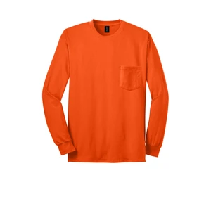Gildan - Ultra Cotton 100% US Cotton Long Sleeve T-Shirt with Pocket. 2410 view 9