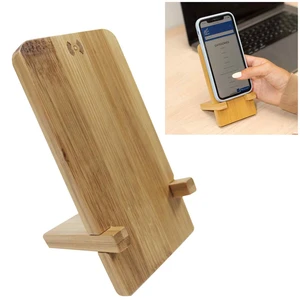 Bamboo Wireless Charger Phone Stand view 1