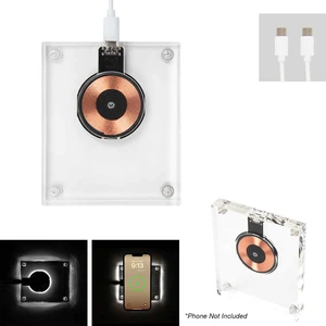 15W Acrylic Light Up Wireless Charger view 1