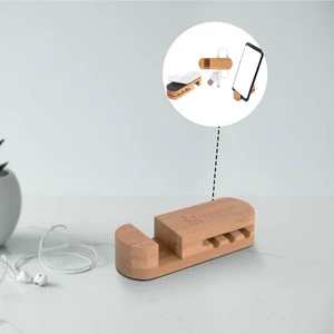 Bamboo Desktop Cable Organizer