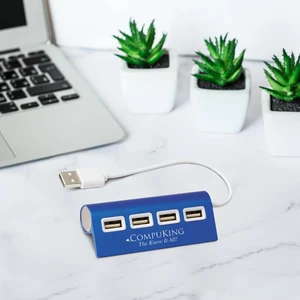 4-Port Aluminum Wave USB Hub