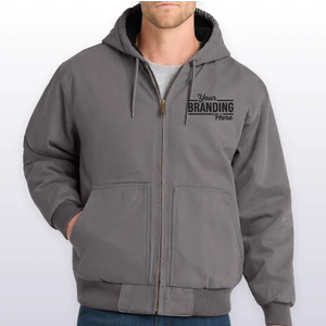 CornerStone Washed Duck Cloth Insulated Hooded Work Jacket. CSJ41