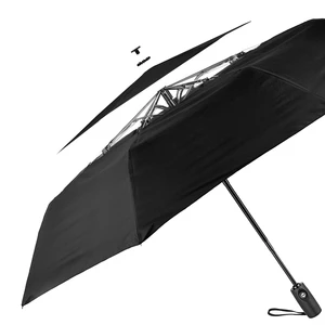 42" Arc Telescopic Wind Resistant Umbrella With 100% rPET Canopy view 4