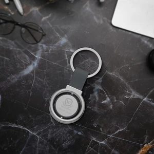 Circular Metal Spinner Key Tag