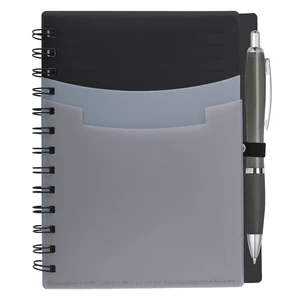 Tri Pocket Notebook with Satin Pen view 1