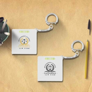 Square Level Tape Measure Key Tag
