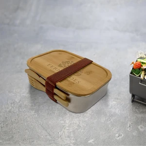 Sophisticate Stainless & Bamboo Bento Box