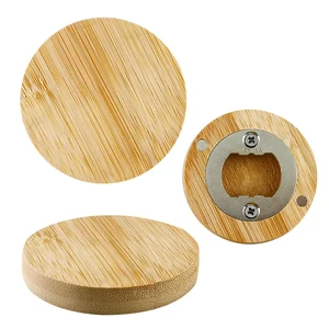 Bamboo Bottle Opener Magnet view 1