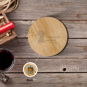 Bamboo Bottle Opener Magnet
