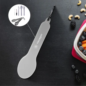Travel Utensil Set With Silicone Holder