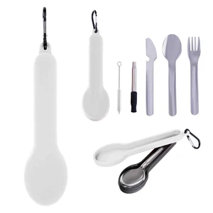 Travel Utensil Set With Silicone Holder view 4