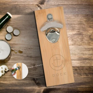 Bamboo Wall Mounted Bottle Opener
