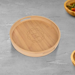 Bamboo Serving Tray With Handles