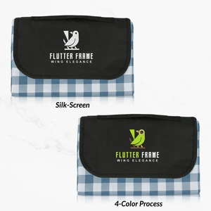 Gingham Roll-Up Picnic Blanket