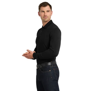Port Authority EZCotton Long Sleeve Polo. K8000LS view 4